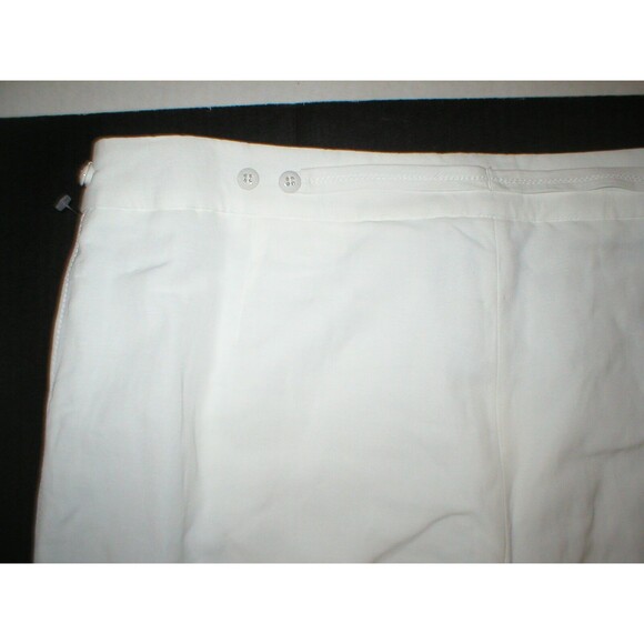 New Womens 34 X 37 NWT Designer Armani Collezioni Pants 48 Italy White Tall Line - Picture 8 of 8